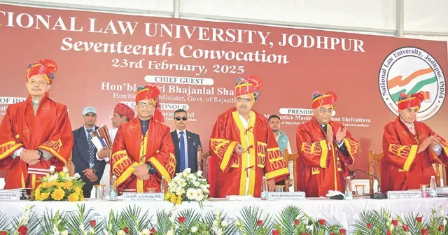 CM Bhajanlal Sharma Emphasizes Lawyers' Role in Social Justice at National Law University Convocation