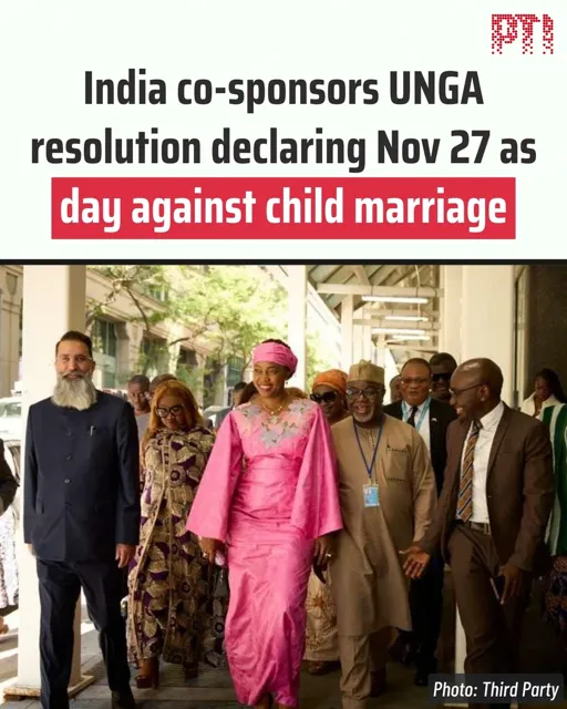 India Co-Sponsors UNGA Resolution Against Child Marriage