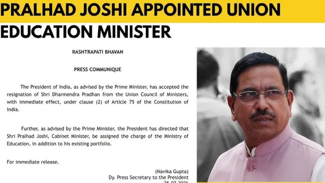 Pralhad Joshi Given Additional Charge of Education Ministry After Dharmendra Pradhan's Resignation