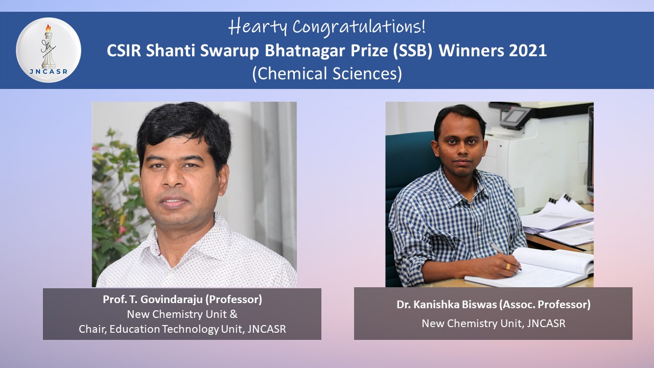 JNCASR Scientists wins Shanti Swarup Bhatnagar Prize