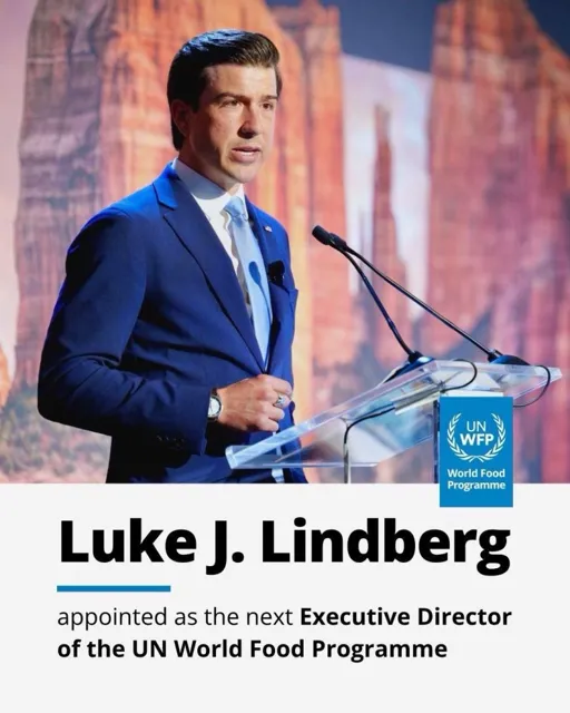 Luke J. Lindberg Appointed as New Executive Director of World Food Programme