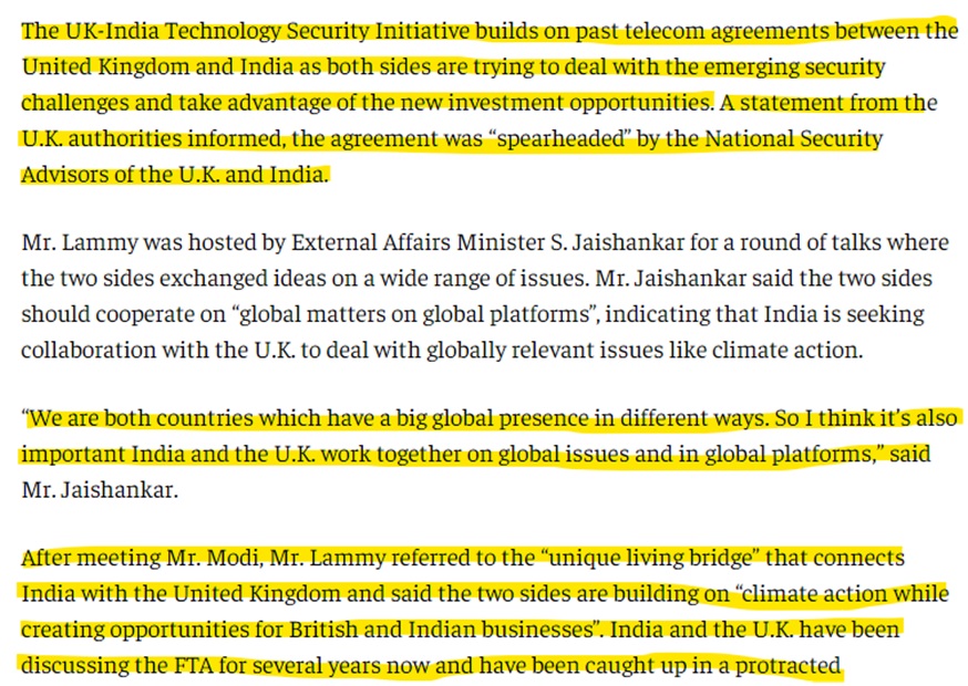 India committed to FTA with the U.K., says Modi
