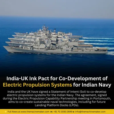 India and UK Forge Pact on Electric Propulsion Systems for Warships