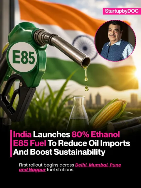 India Launches E85 Fuel to Boost Energy Security and Sustainable Transportation
