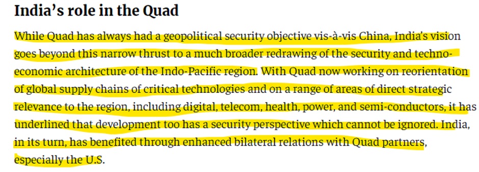 The importance of both Quad and BRICS