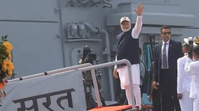 Prime Minister Modi Commissions Advanced Naval Assets INS Surat, INS Nilgiri, and INS Vagsheer