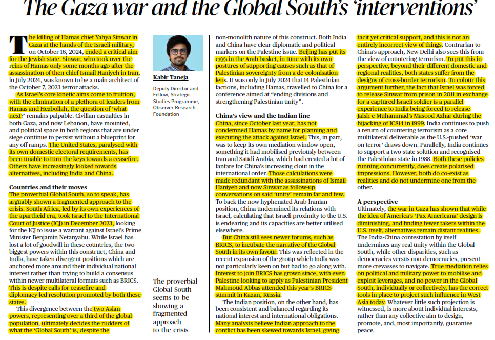 The Gaza war and the Global South’s ‘interventions’