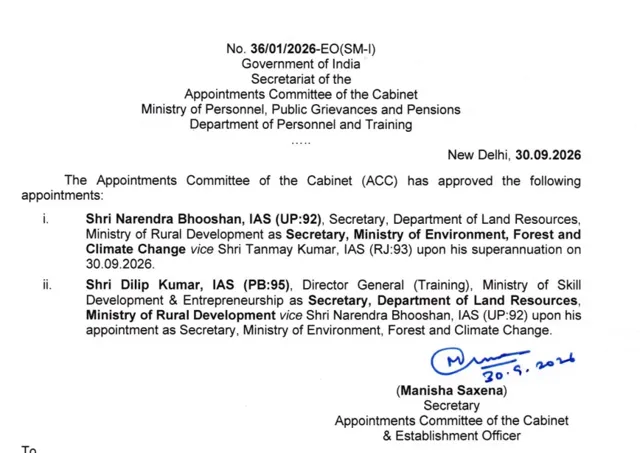 Narendra Bhooshan Appointed Secretary of Ministry of Environment, Forest and Climate Change