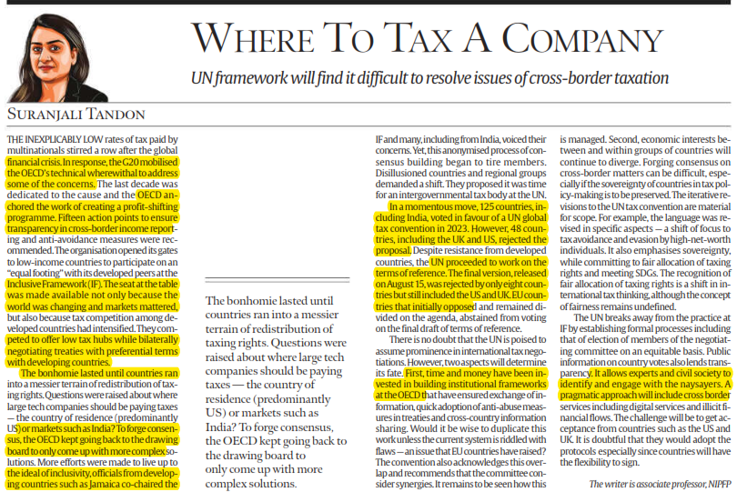 Where to tax a Company