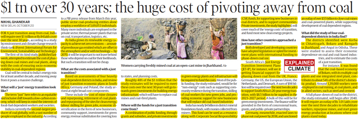 $1 tn over 30 years: the huge cost of pivoting away from coal