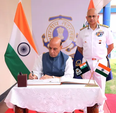 Raksha Mantri Inaugurates 41st Indian Coast Guard Commanders' Conference