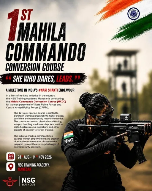 NSG Launches First Mahila Commando Conversion Course in Manesar