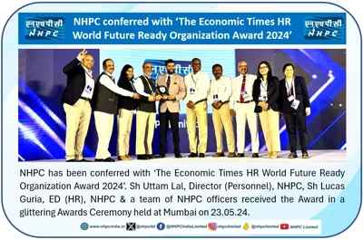NHPC Awarded 'The Economic Times HR World Future Ready Organization Award 2024-25'