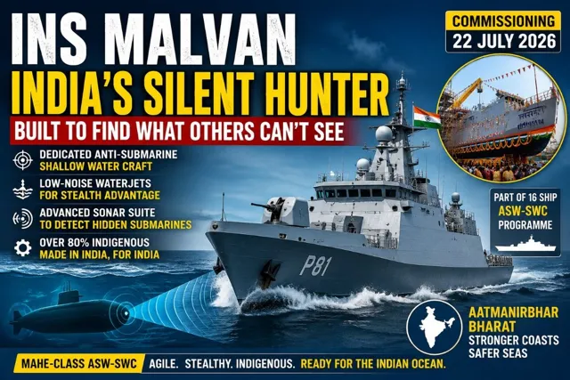 INS Malvan to be Commissioned into Indian Navy on 22 July 2026