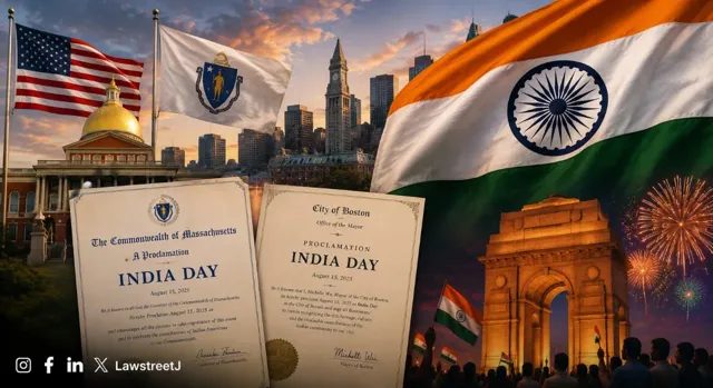 Massachusetts and Boston Declare August 15 as India Day