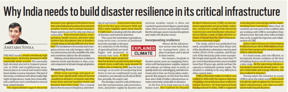 Why India needs to build disaster resilience in its critical infrastructure