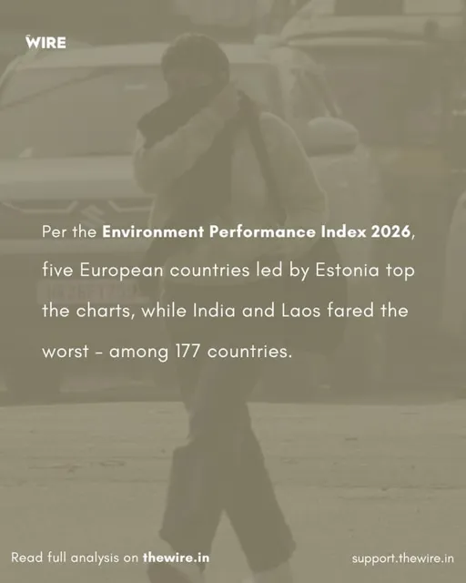 Estonia Tops Environmental Performance Index 2026, India Ranks 176th
