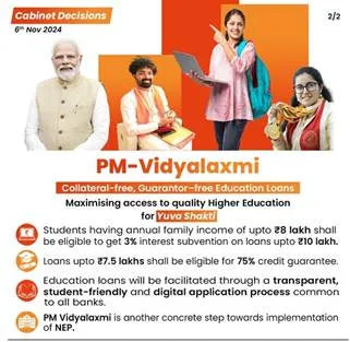 PM-Vidyalaxmi Scheme: Empowering Meritorious Students for Higher Education