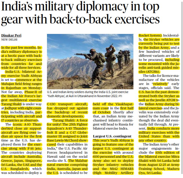 India’s military diplomacy in top gear with back-to-back exercises
