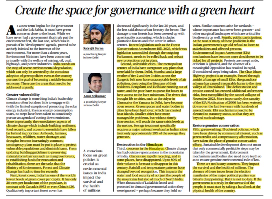 Create the space for governance with a green heart