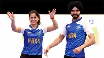 Manu Bhaker and Sarabjot Singh Win Bronze in 10m Air Pistol Mixed Team at Paris Olympics