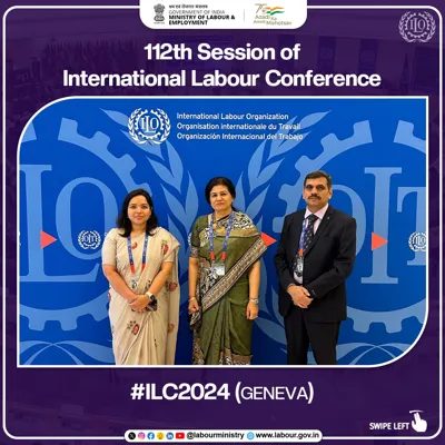 Indian Tripartite Delegation at the 112th International Labour Conference