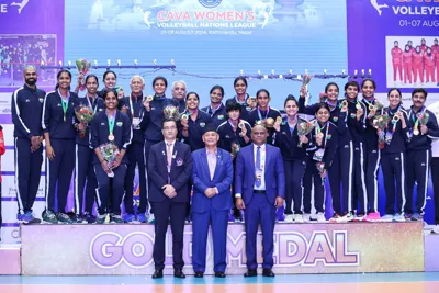 Indian Women's Volleyball Team Wins Gold at 4th CAVA Women's Volleyball Nations League