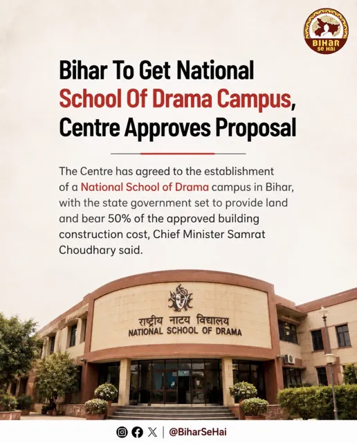 Centre Approves National School of Drama Campus in Bihar