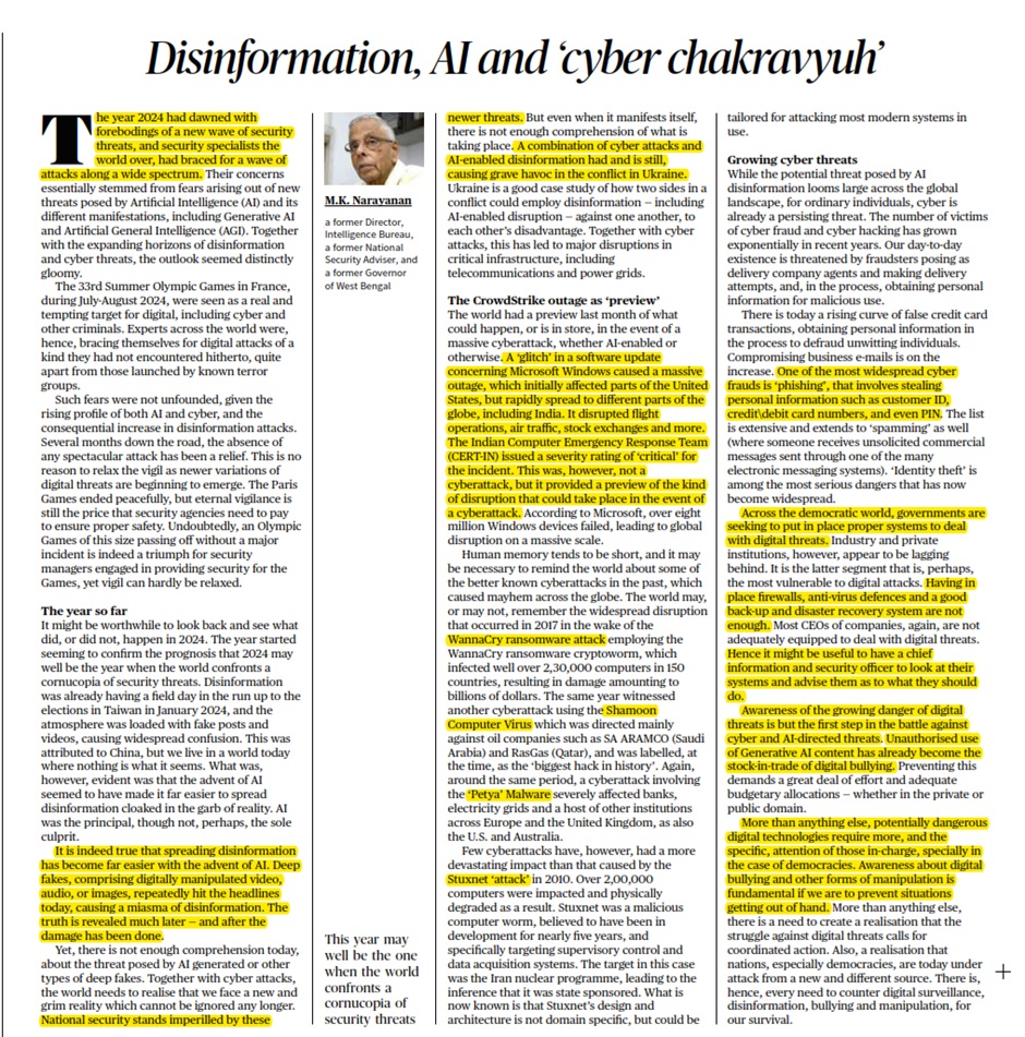 Disinformation, AI and ‘cyber chakravyuh’