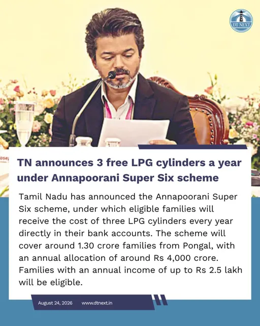 Tamil Nadu Launches Annapoorani Super Six LPG Scheme