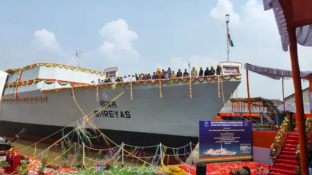 Indian Navy Launches Next-Gen Offshore Patrol Vessel 'Shreyas' in Kolkata