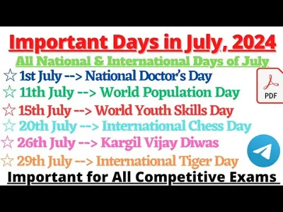 Important Days in July 2024: National and International Observances