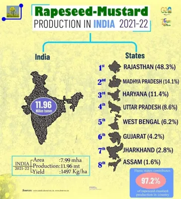 Largest Mustard Producing State in India 2024