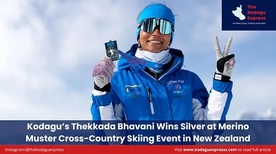 Thekkada Bhavani Wins Silver in Cross-Country Skiing in New Zealand