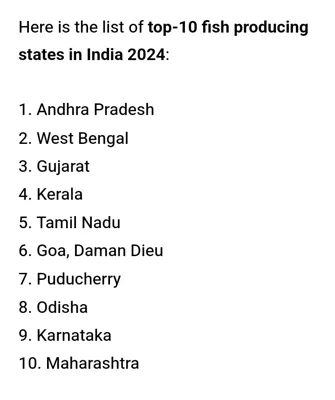 Top 10 Fish Producing States in India 2024