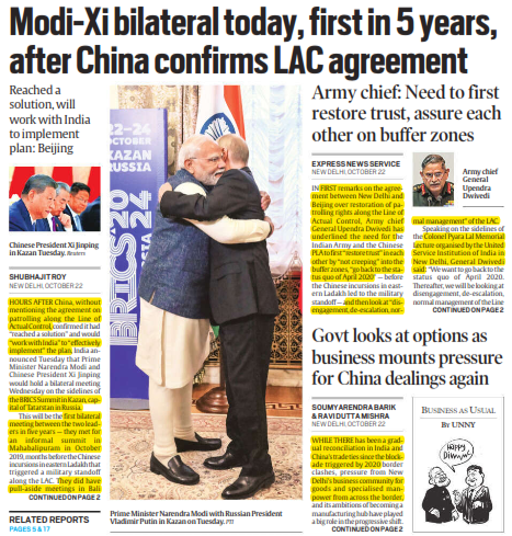 Modi-Xi bilateral today, first in 5 years, after China confirms LAC agreement