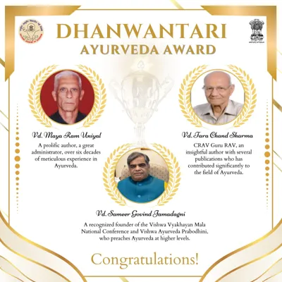 National Dhanwantari Ayurveda Awards 2025: Honoring Excellence in Traditional Medicine