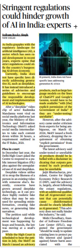 Stringent regulations could hinder growth of AI in India: experts