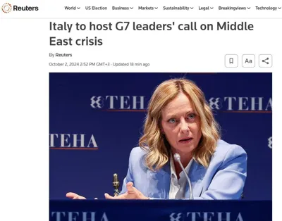 Italy's Diplomatic Leadership in the Middle East: G7 Summit 2024