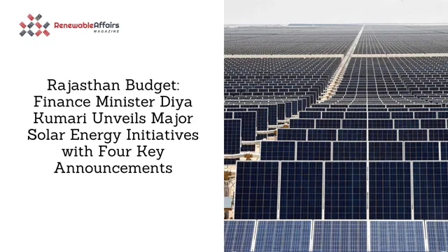 Deputy CM Proposes Enhanced Electricity Supply and Solar Energy Initiatives in State Budget