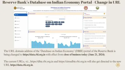 RBI Updates Database on Indian Economy Portal with New URL