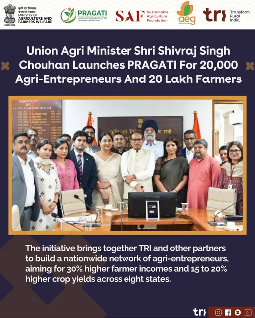 Union Minister Launches PRAGATI Initiative for Agri-Entrepreneurship and Sustainable Farming