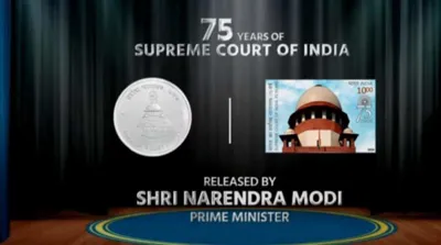 PM Modi Unveils Commemorative Stamp for 75 Years of Supreme Court of India