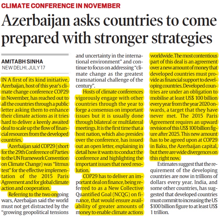 Azerbaijan asks countries to come prepared with stronger strategies