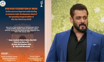 Salman Khan Appointed Brand Ambassador for Kho Kho World Cup 2025