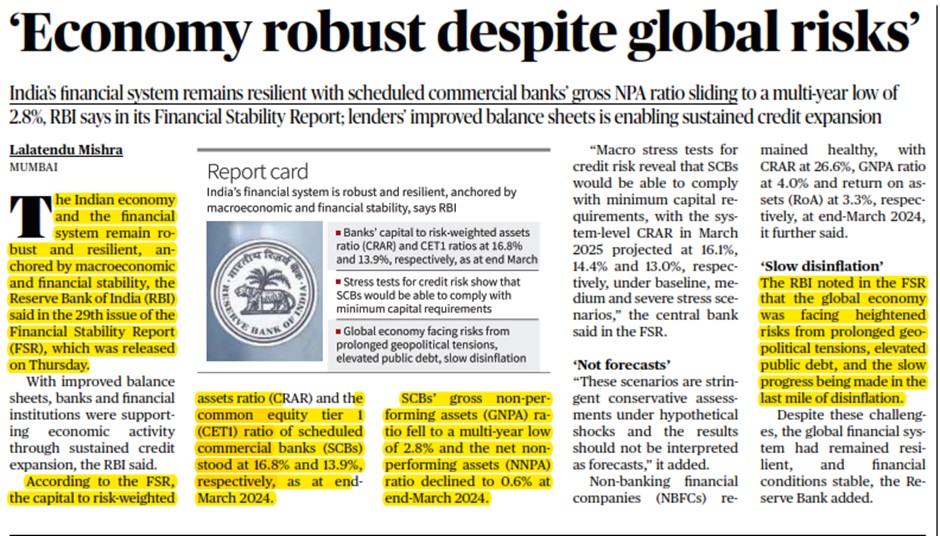 Economy robust despite global risks