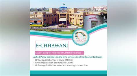 e-Chhawani Portal of Cantonment Board to promote digital economy