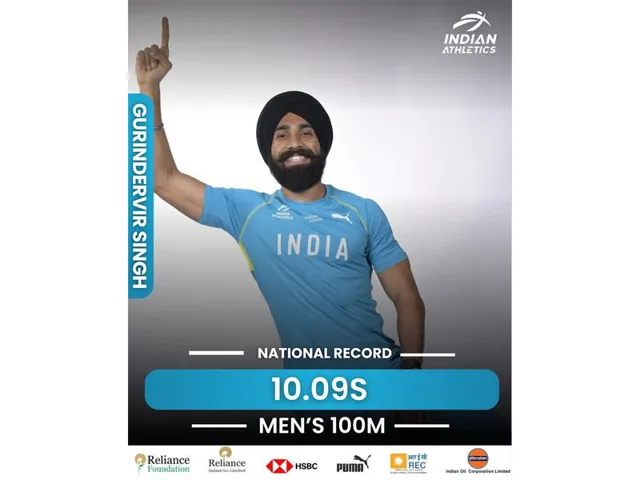 Gurindervir Singh Breaks Indian 100m Record with 10.09 Seconds