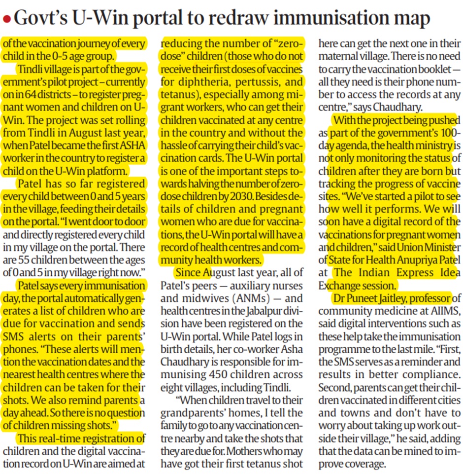 A digital vaccine card for every child: Govt's U-Win portal to redraw immunization map