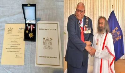 Gurudev Sri Sri Ravi Shankar Honored with Fiji's Highest Civilian Award